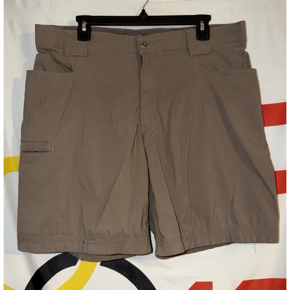 Duluth Flex Dry on the Fly Shorts Mens 36 Brown Stretch Chino Casual